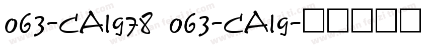 063-CAI978 063-CAI9字体转换